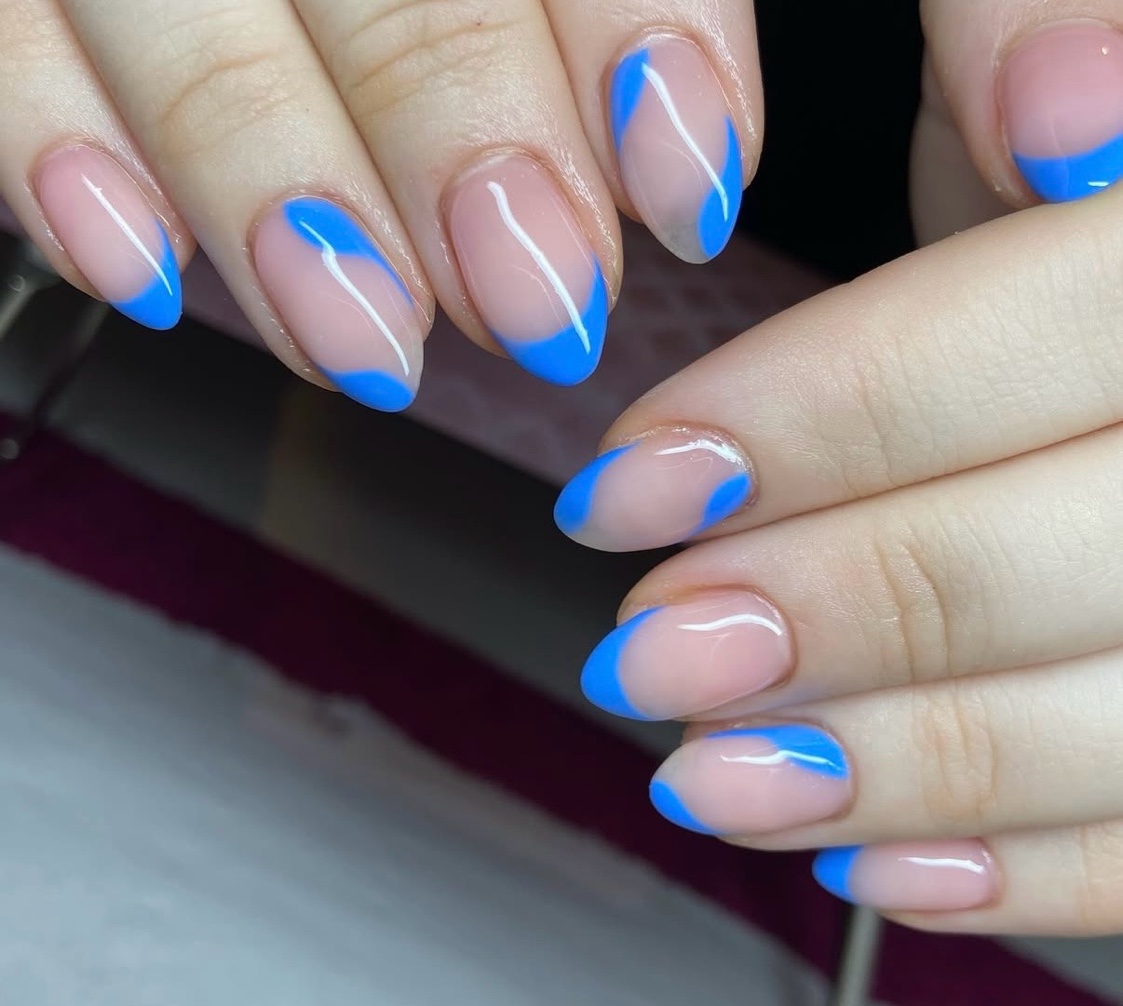 Blue swirls